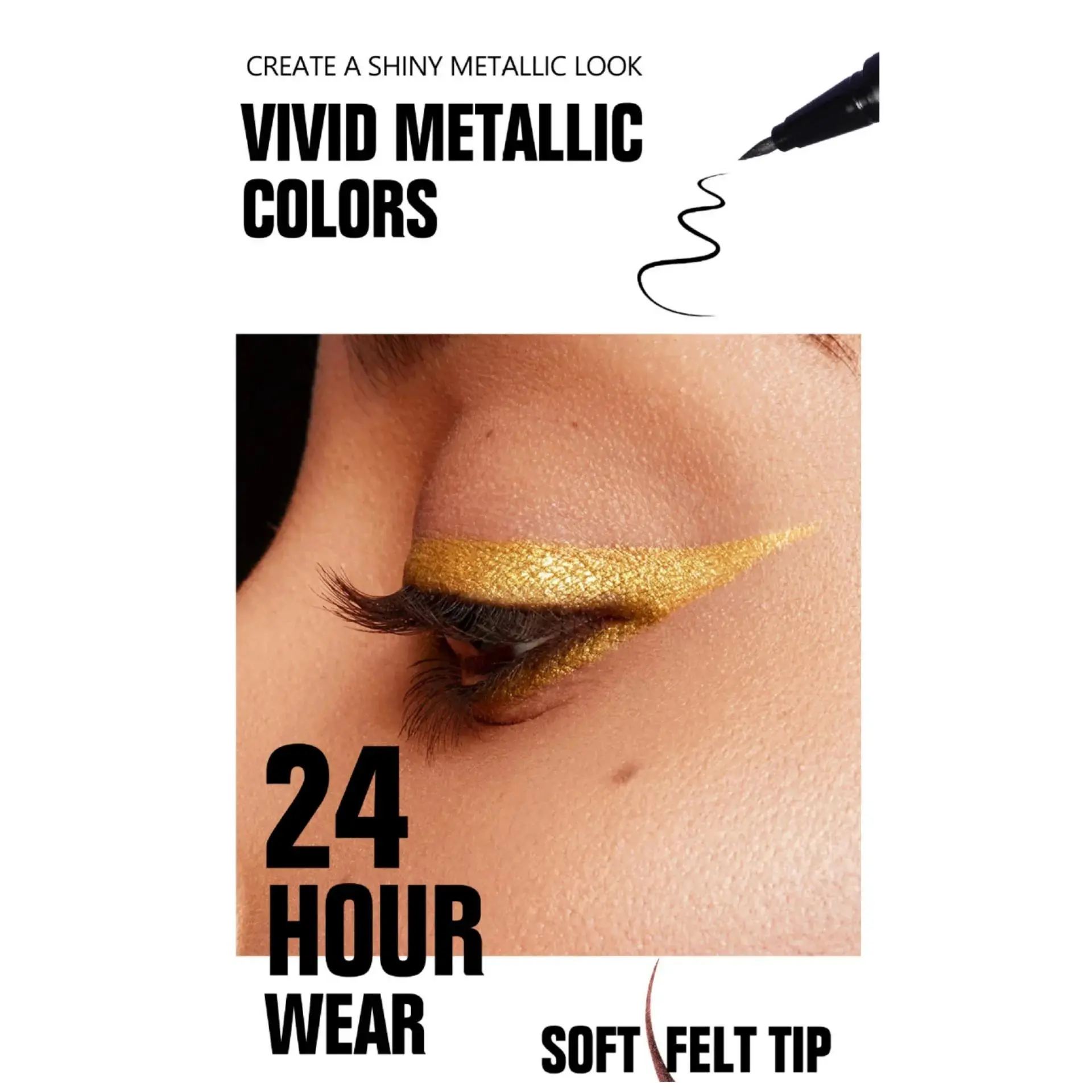 5 Colors Waterproof Glitter Liquid Eyeliner Set Long Lasting Shiny Sparkle Eye Makeup Pen Kit For Women Girls