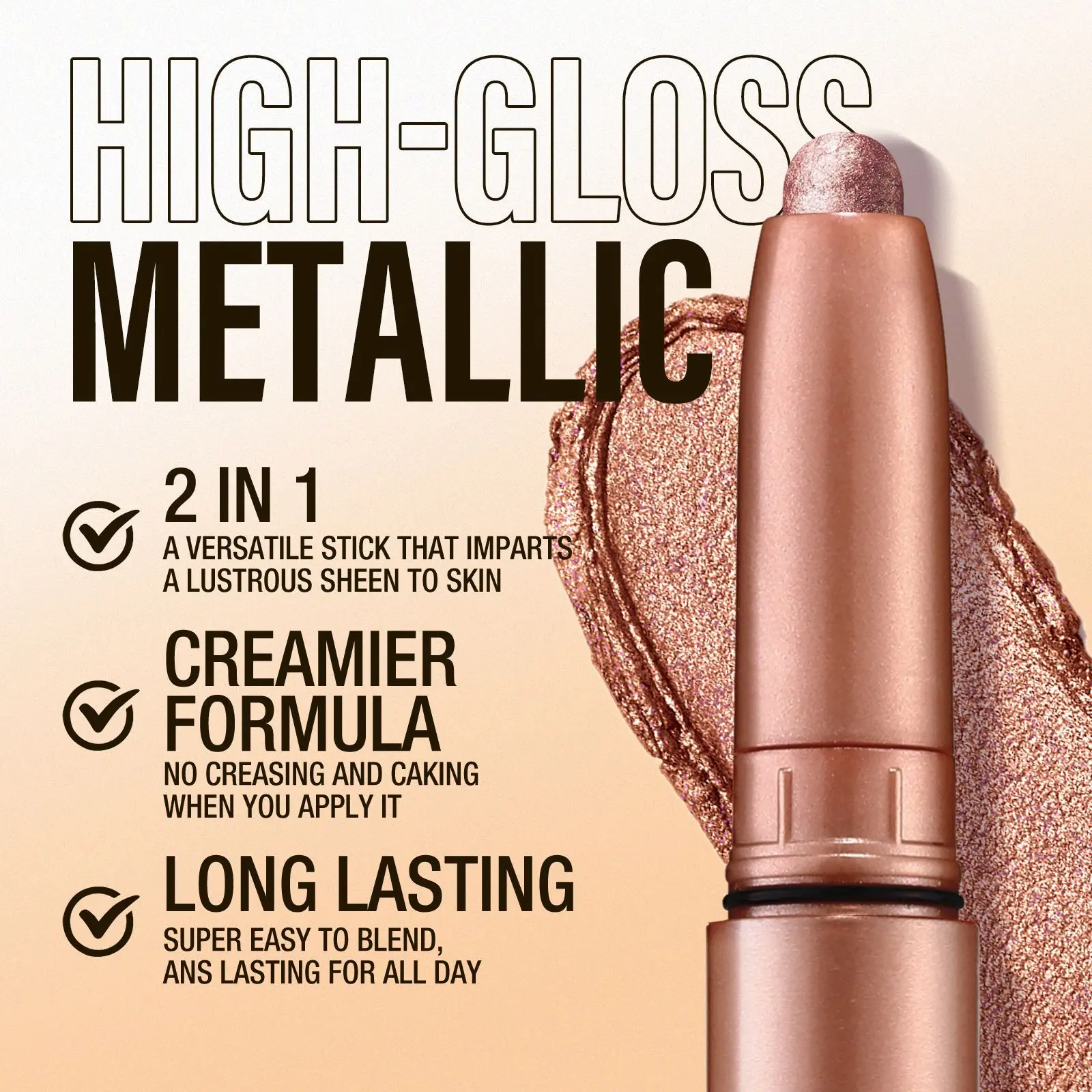 Pearlescent Matte Eyeshadow Pencil Waterproof Smoky Glitter Highlighter Pen Black Brown Makeup Tool Creamy Smooth