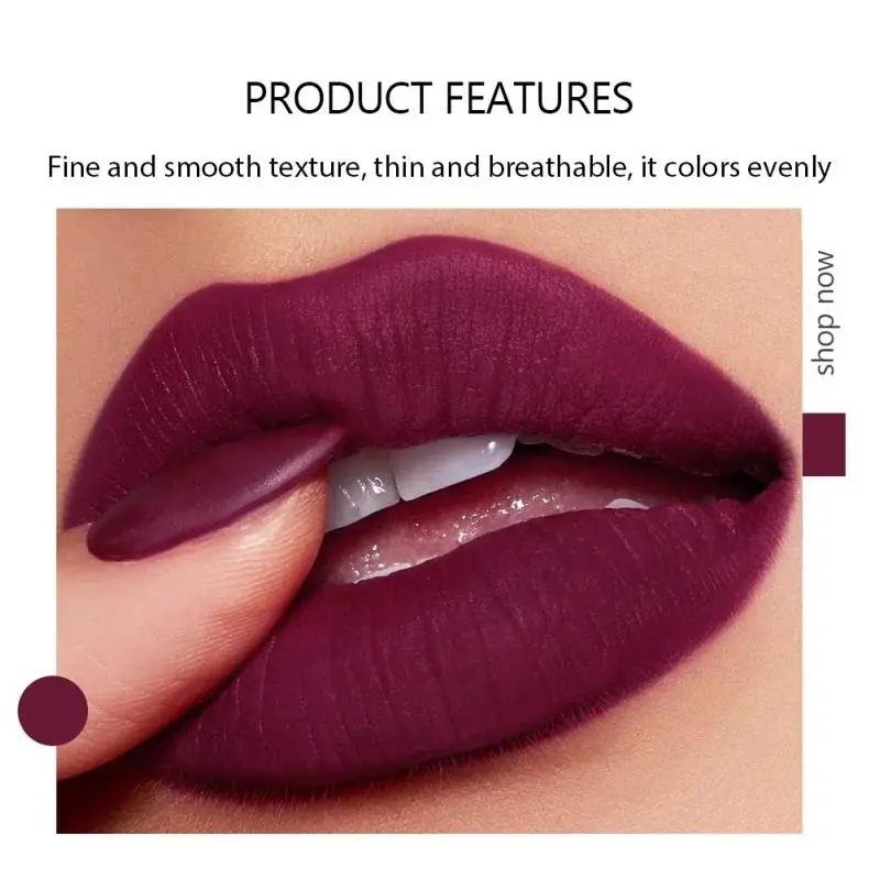 Velvet Mist Matte Lipstick 5 Colors Set Super Smooth Moisturizing Non Transfer Long Wear Lip Tint Makeup 5pcs