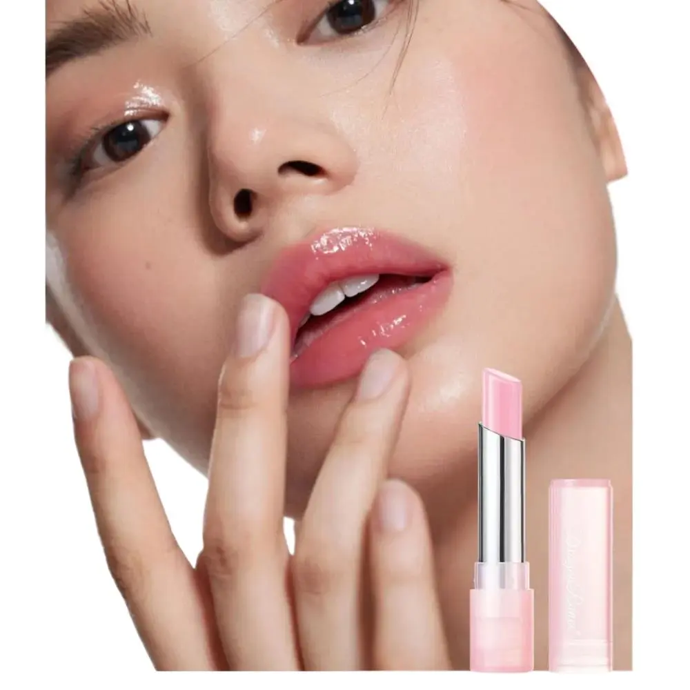 Pink Jelly Lipstick With Temperature Change Effect Moisturizing Lip Balm Long Lasting Nourishment Lip Gloss For Healthy Lips