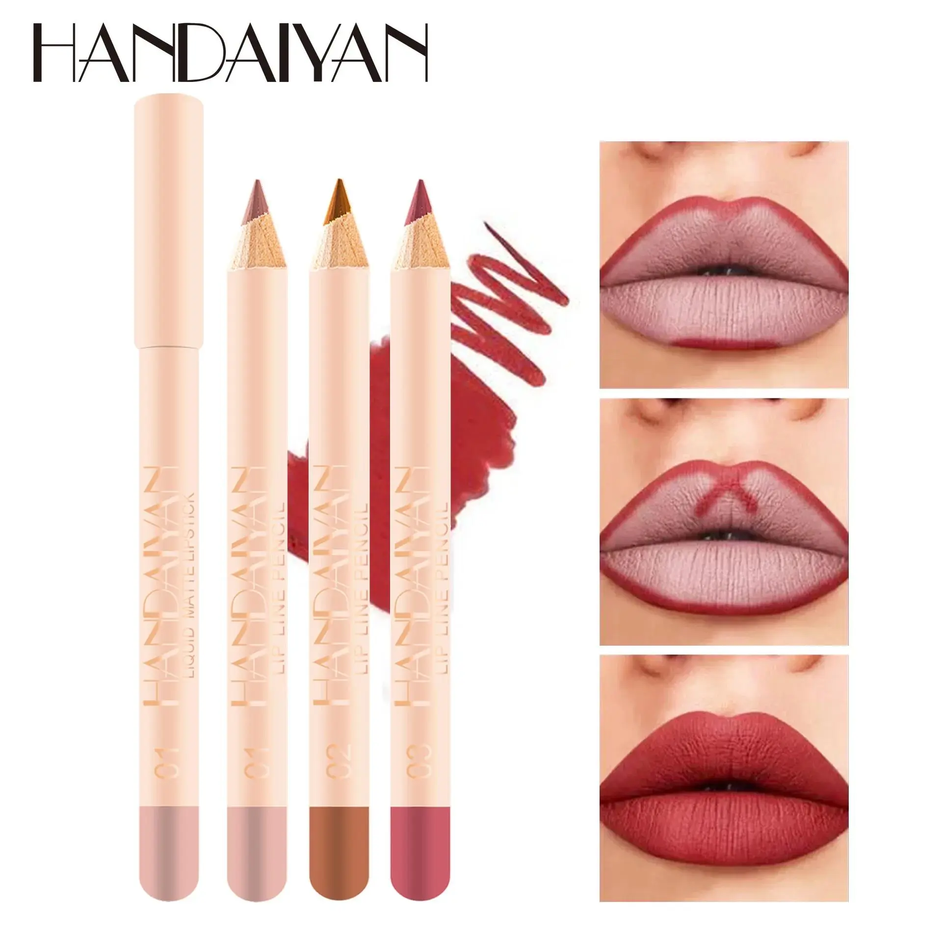 12pcs Waterproof Lipliner Pen Set Matte Long Lasting Lip Makeup Soft Natural Portable Lip Liner Exquisite Cosmetic