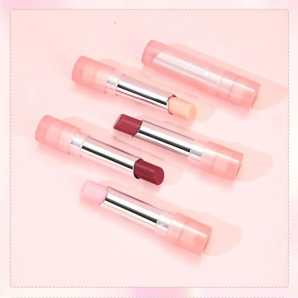 Pink Jelly Lipstick With Temperature Change Effect Moisturizing Lip Balm Long Lasting Nourishment Lip Gloss For Healthy Lips