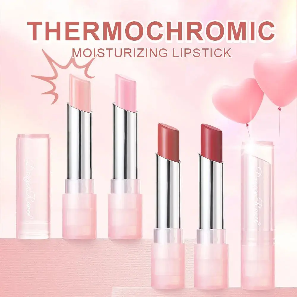 Pink Jelly Lipstick With Temperature Change Effect Moisturizing Lip Balm Long Lasting Nourishment Lip Gloss For Healthy Lips