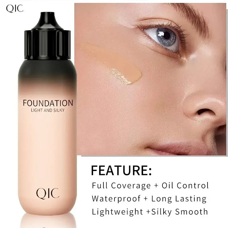 Matte Liquid Foundation Full Coverage Long Lasting Moisturizing Concealer Cream For Dark Circles And Eye Primer