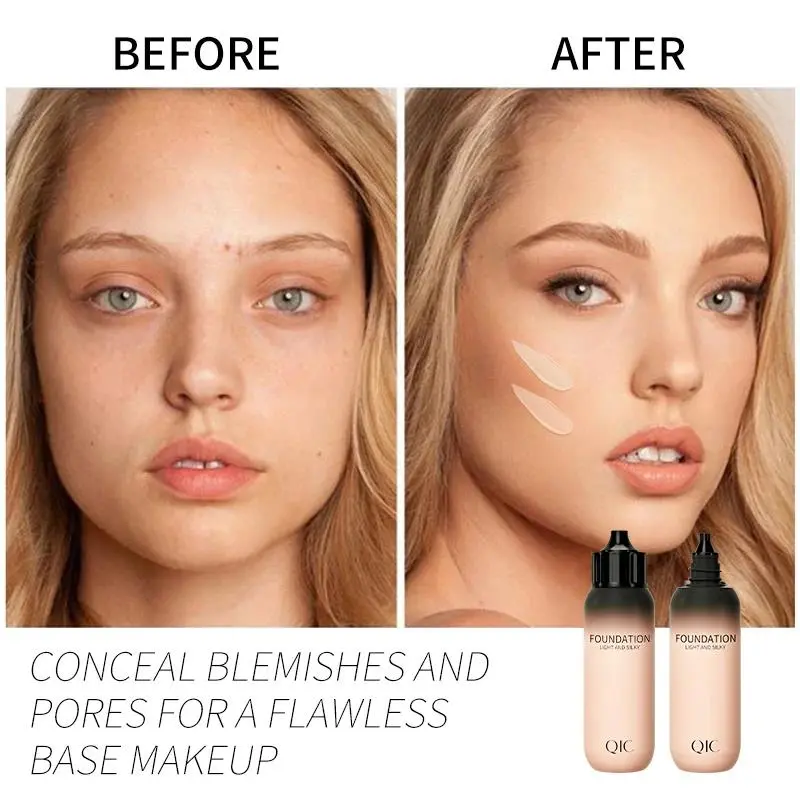 Matte Liquid Foundation Full Coverage Long Lasting Moisturizing Concealer Cream For Dark Circles And Eye Primer