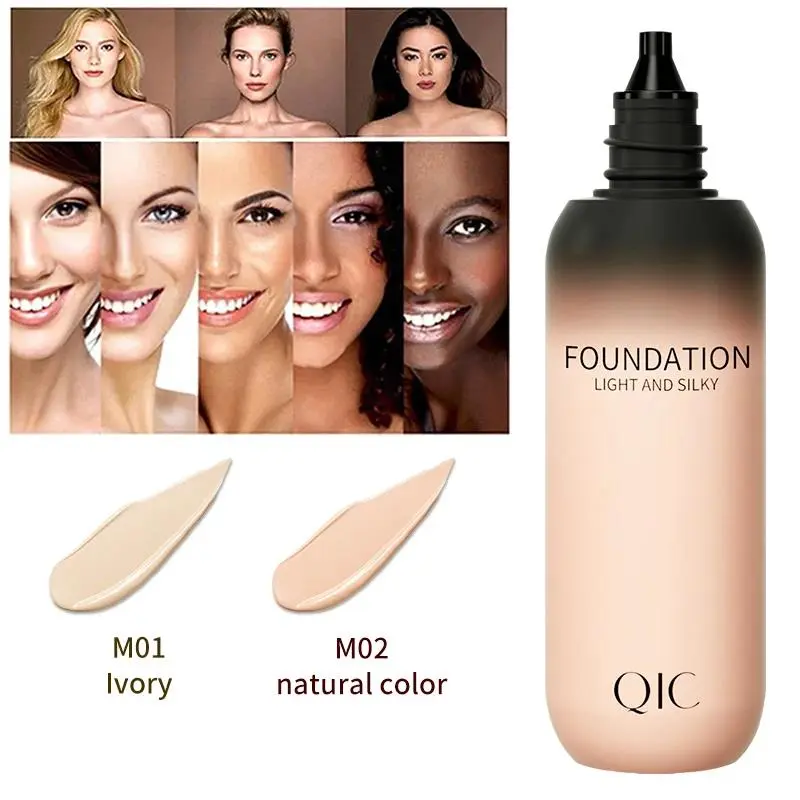Matte Liquid Foundation Full Coverage Long Lasting Moisturizing Concealer Cream For Dark Circles And Eye Primer
