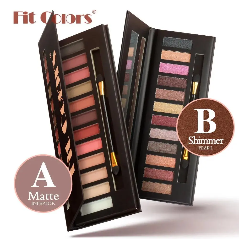 Trendy Matte Pearlescent Eyeshadow Palette 2 In 1 Blush Highlighter Contour Kit Long Lasting Vegan Makeup Essentials