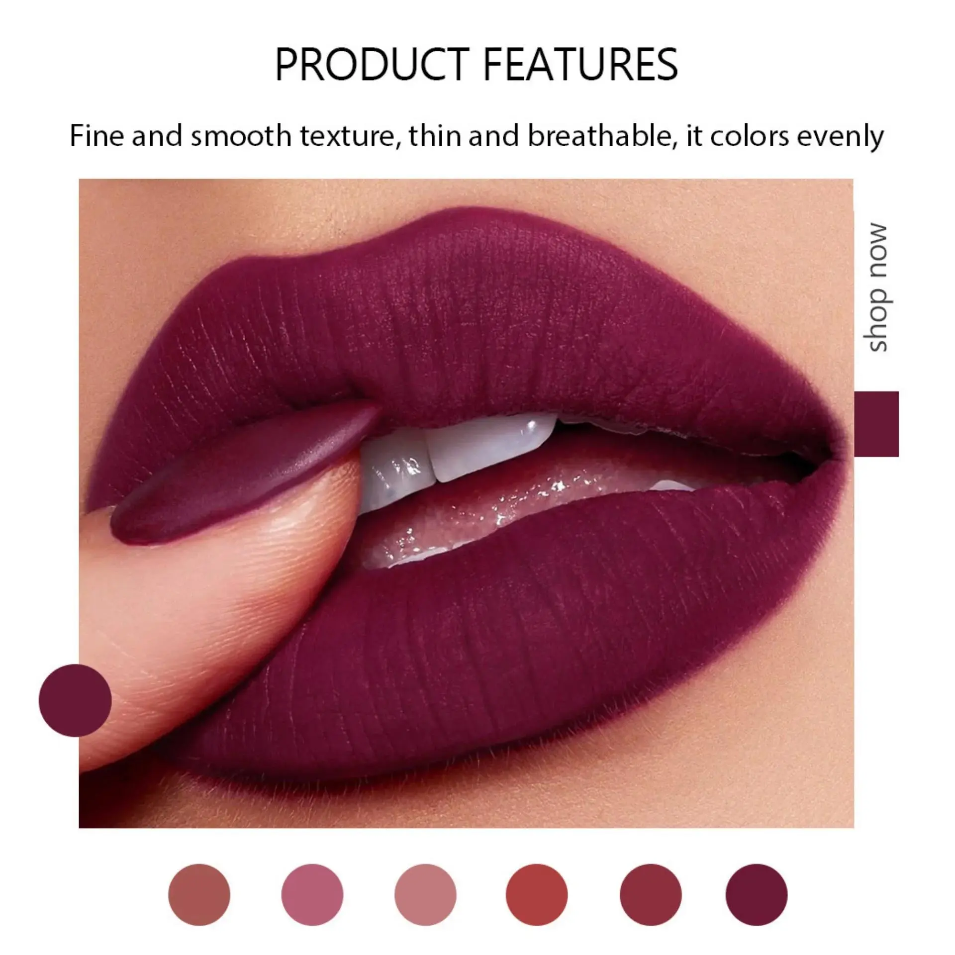 6 Pcs Matte Velvet Nude Lipstick Set Waterproof Long Lasting Red Brown Pigments Makeup For Sexy Lips Professional