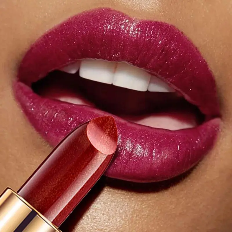 Pearl Changing Metallic Lipstick 9 Colors Long Lasting Shiny Warm Gold Plated Mermaid Maggie Women Lipstick