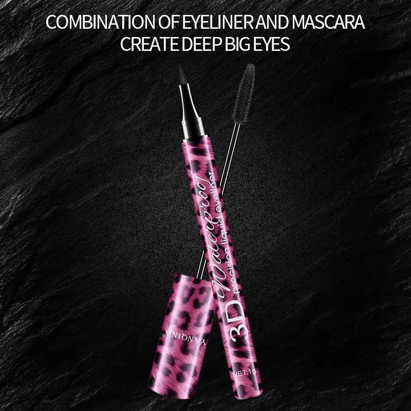 Long Lasting 4D Waterproof Mascara Liquid Eyeliner Pencil Set For Voluminous Curling Lashes And Natural Eyebrow Makeup