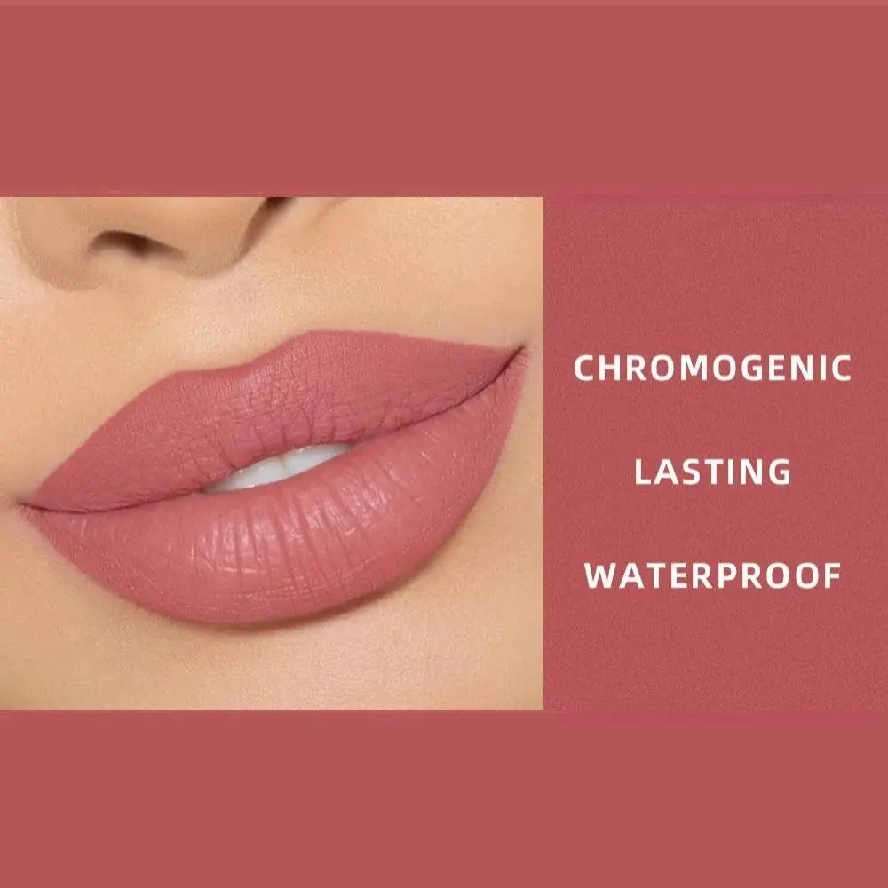 Velvet Matte Liquid Lipstick Waterproof Long Wear Non Transfer Lip Gloss Smudge Proof Makeup For Women No Dipped Cup