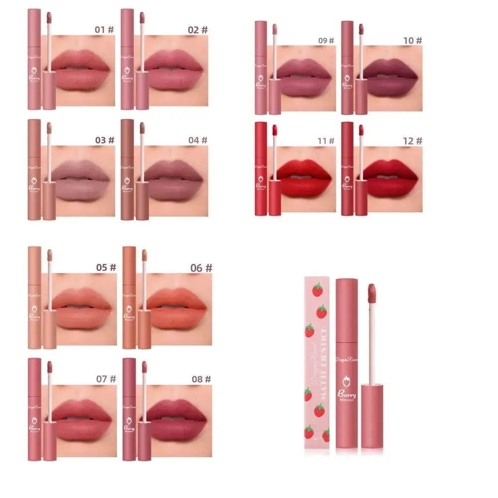 Velvet Matte Liquid Lipstick Waterproof Long Wear Non Transfer Lip Gloss Smudge Proof Makeup For Women No Dipped Cup