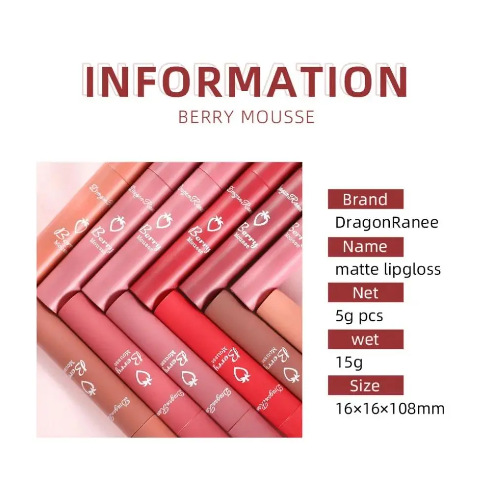Velvet Matte Liquid Lipstick Waterproof Long Wear Non Transfer Lip Gloss Smudge Proof Makeup For Women No Dipped Cup