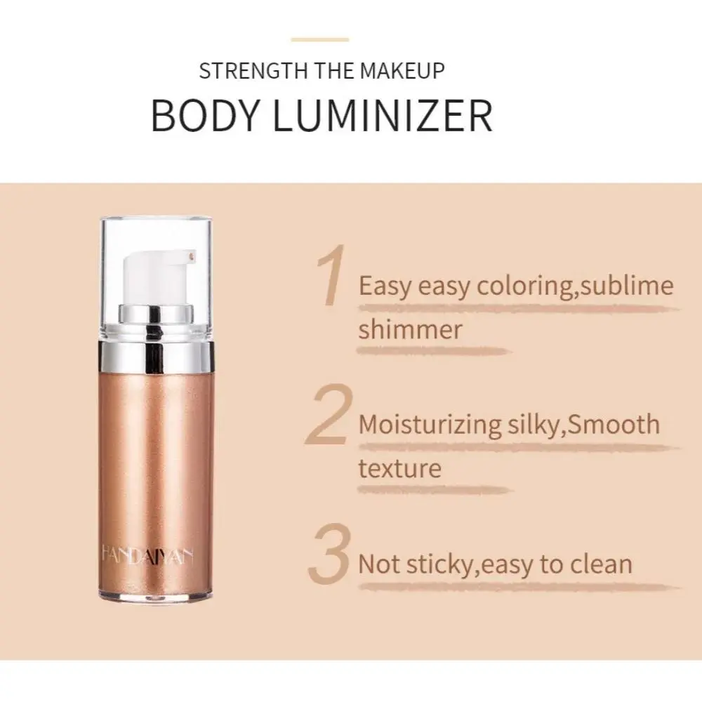 Long Lasting Liquid Highlighter Makeup Cream For Face Body Shimmer Glow Smooth Shine Cosmetics Foundation Enhancer