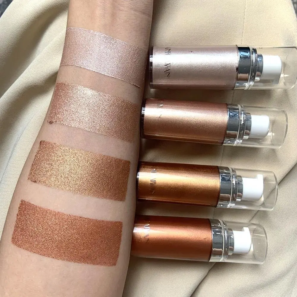 Long Lasting Liquid Highlighter Makeup Cream For Face Body Shimmer Glow Smooth Shine Cosmetics Foundation Enhancer
