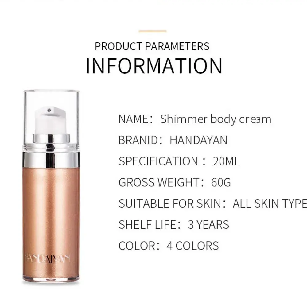 Long Lasting Liquid Highlighter Makeup Cream For Face Body Shimmer Glow Smooth Shine Cosmetics Foundation Enhancer