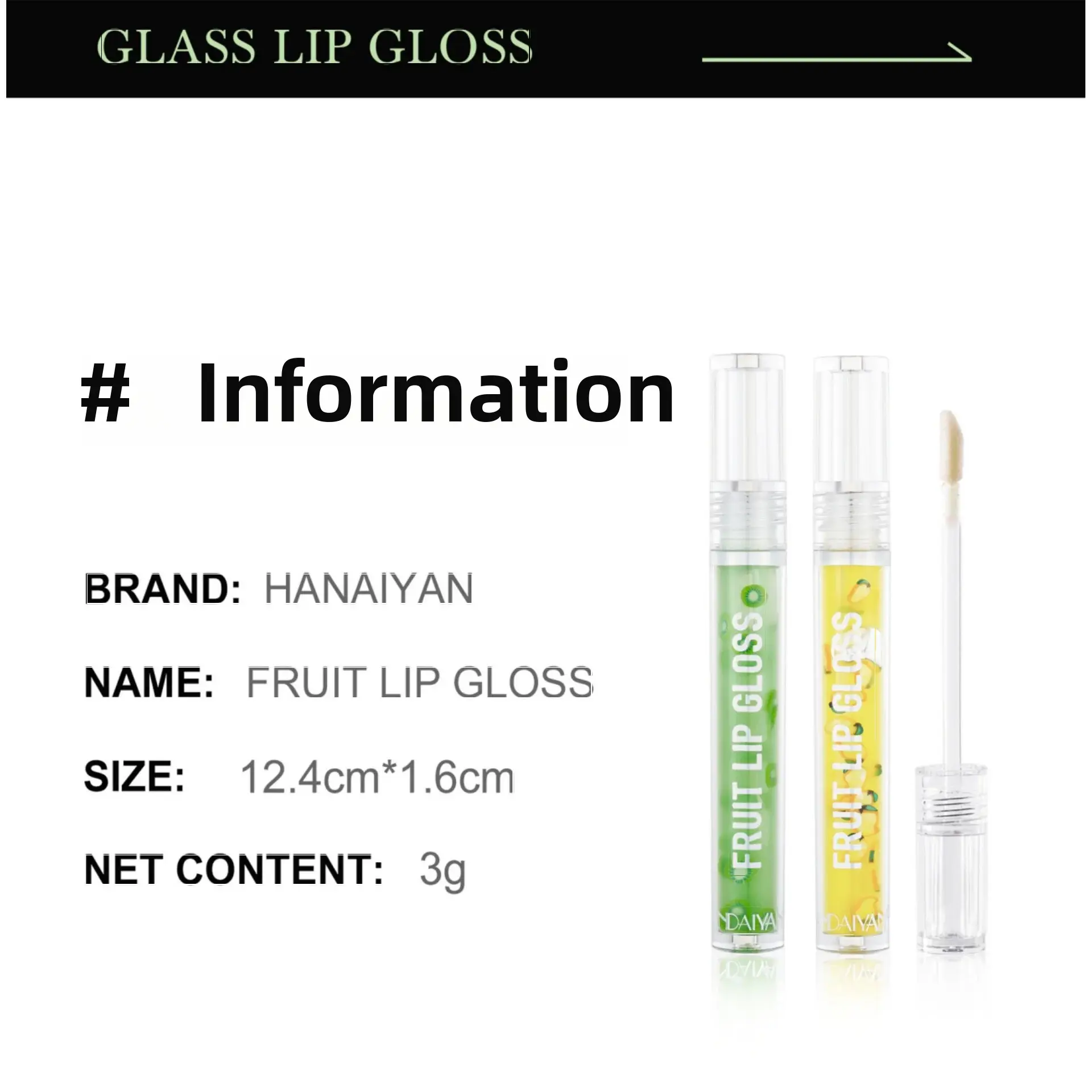 Glossy Lip Oil Moisturizer Transparent Fruit Flavor Shine Hydration Water Like Tinted Nourishing Care Gloss