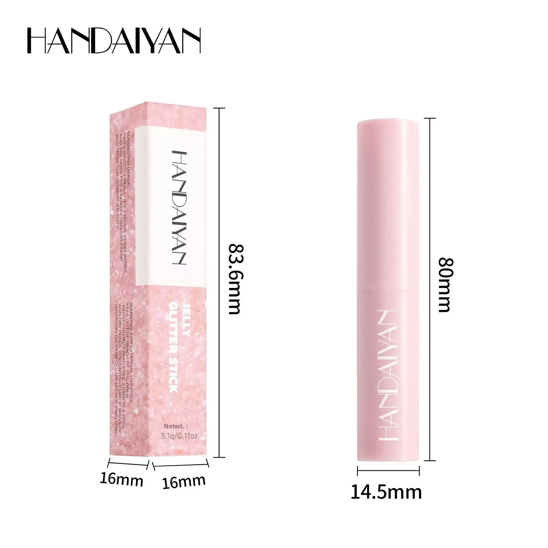 Sparkling Gold Glitter Eyeshadow Stick Hydrating Jelly Shimmer Highlighter Makeup Pearly Diamond Brightening Shiny Long Lasting