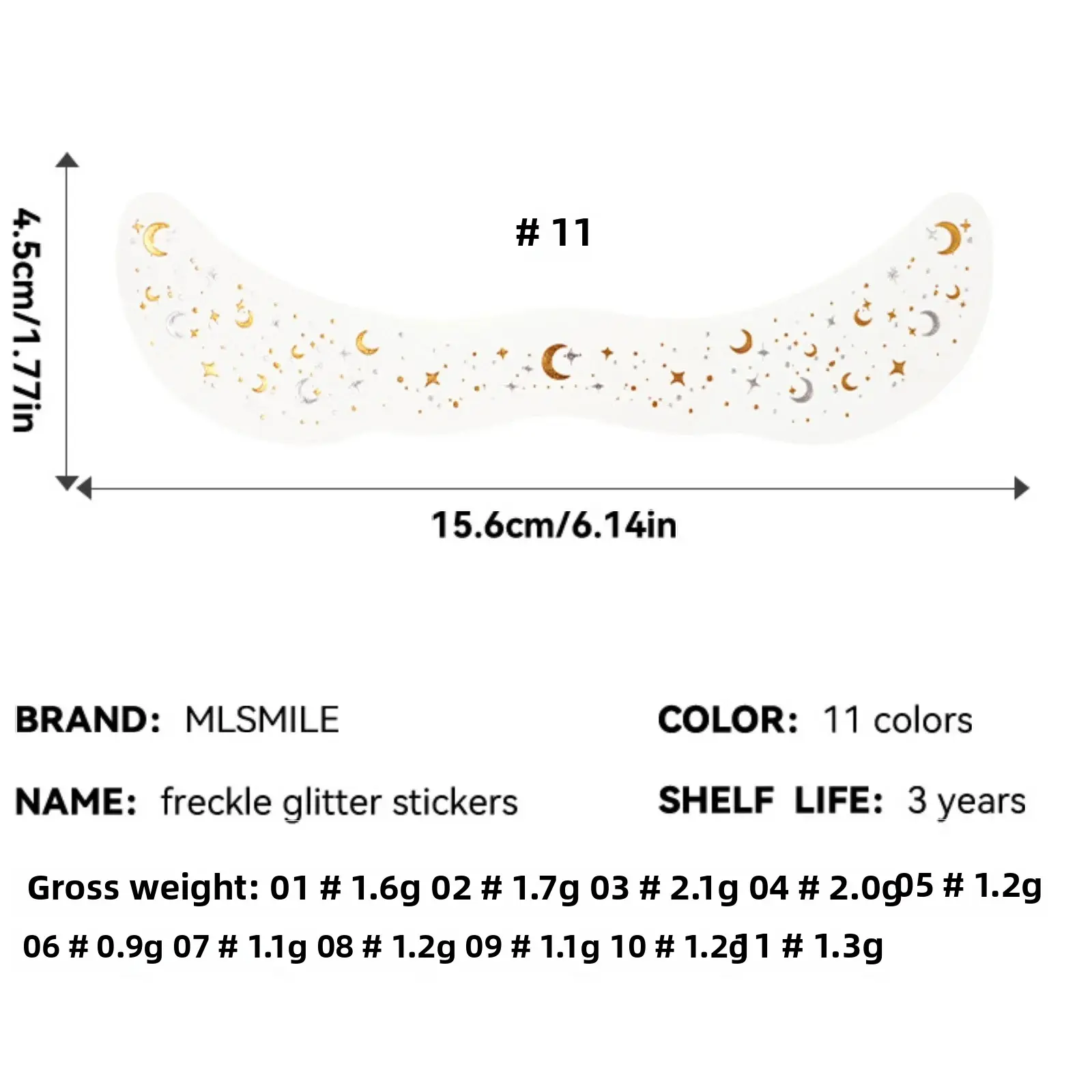 Metallic Freckle Tattoo Stickers Gold Silver Temporary Body Art Face Makeup Fake Freckles Beauty Cosmetic 5PCS