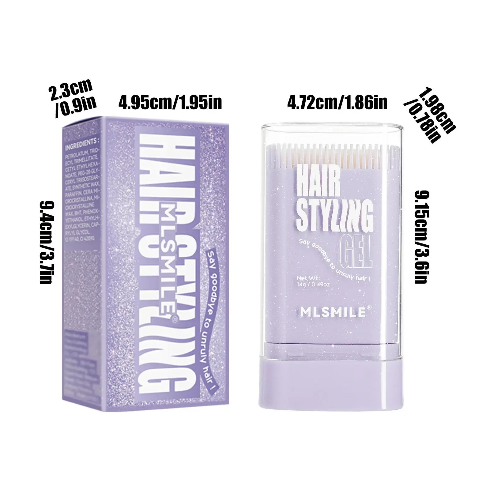 14g Hair Styling Wax Stick Gel Cream For Broken Repair Frizz Free Fluffy Fixing Men Women Kids With Comb