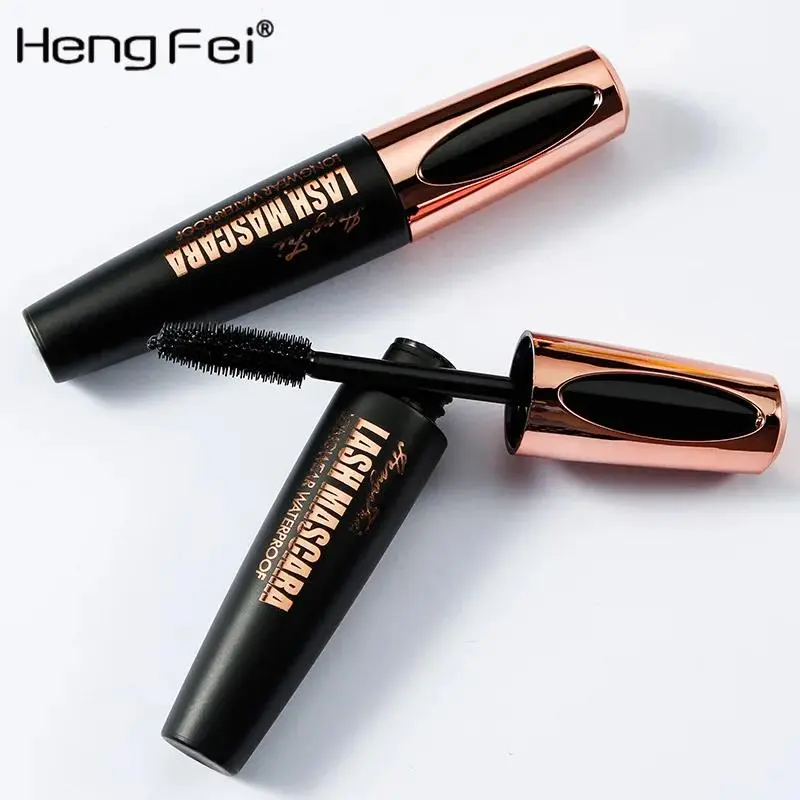 Natural Looking Waterproof Mascara Women Anti Sweat Smudge Proof Silk Fiber Lashes Extension Lengthen Volumize