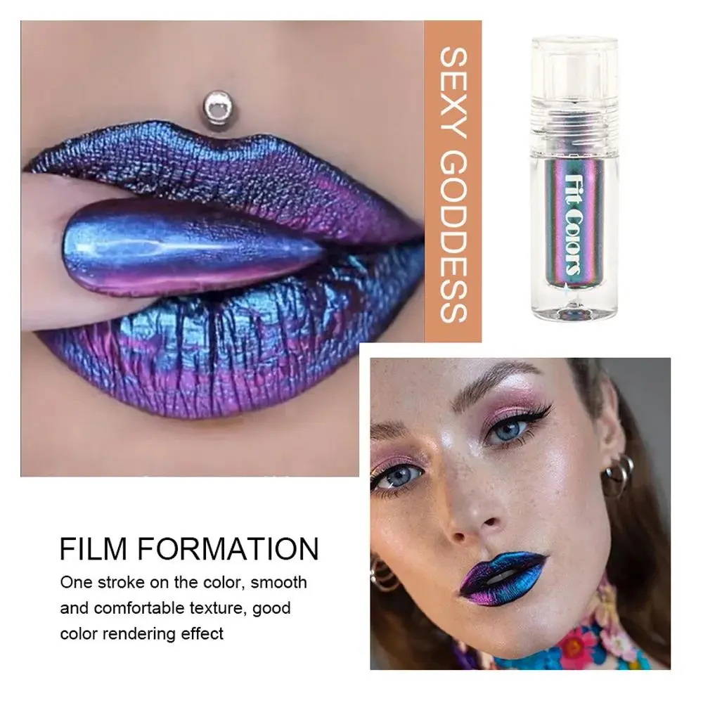 Glossy Metallic Eyeshadow Lipstick Set Liquid Glitter Pigment Optical Chameleon Face Beauty Makeup Cosmetic