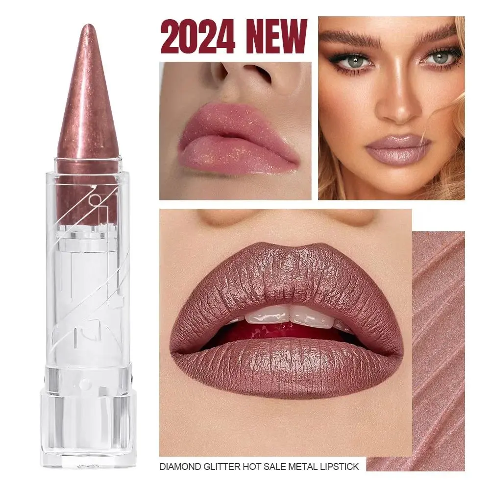 6 Color Pearlescent Velvet Lipstick Long Lasting Moisturizing Waterproof Glitter Lip Makeup Cosmetic Tool For Women