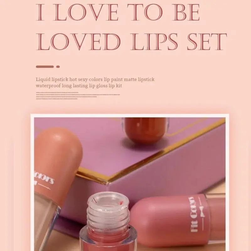 8pcs Velvet Finish Lip Gloss Set Long Lasting Liquid Lipstick Non Stick Easy Apply Mist Lipsticks Gift Beauty Makeup
