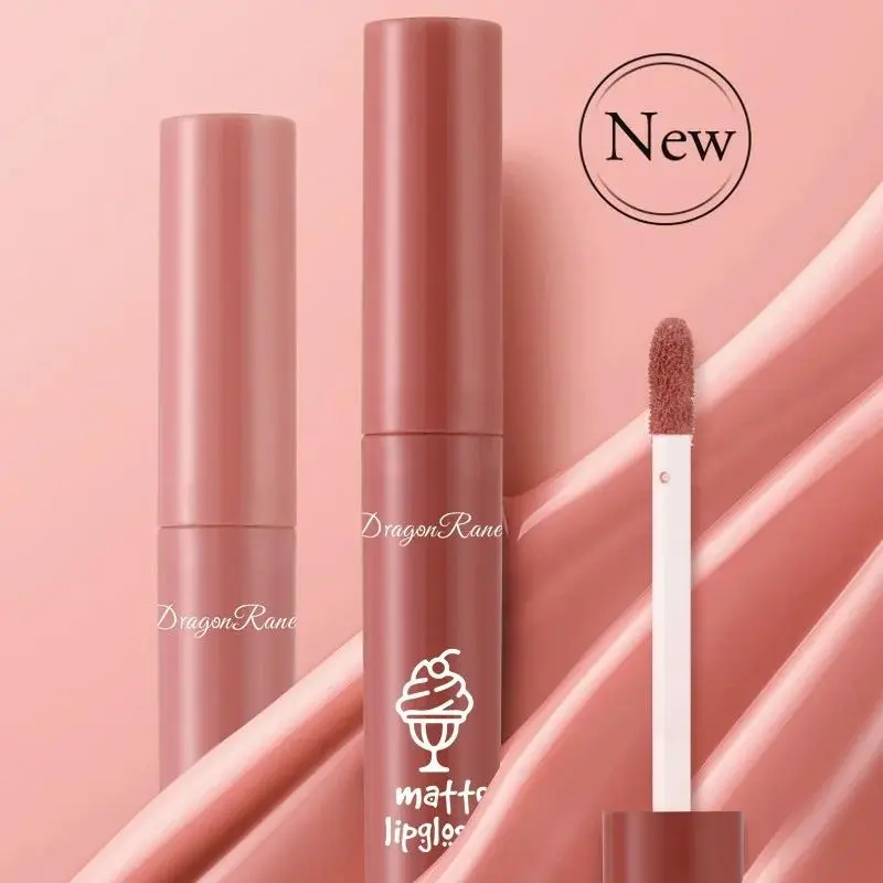 6 Colors Velvet Matte Lipgloss Set Long Lasting Liquid Lipstick Non Sticky Pink Makeup Gift Women Cute Packaging