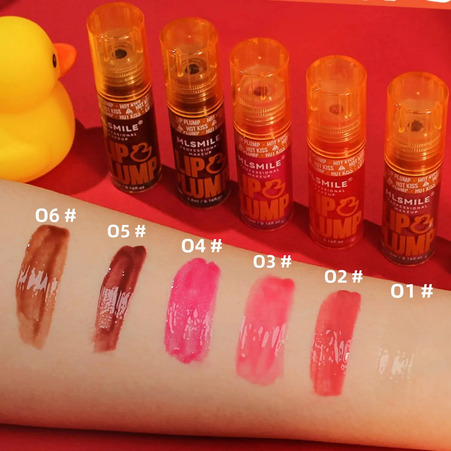 Mirror Like Lip Gloss Plumping Oil Transparent Hydrating Glaze Cute Duck Design Pouty Lips Liquid Stick Shiny Finish