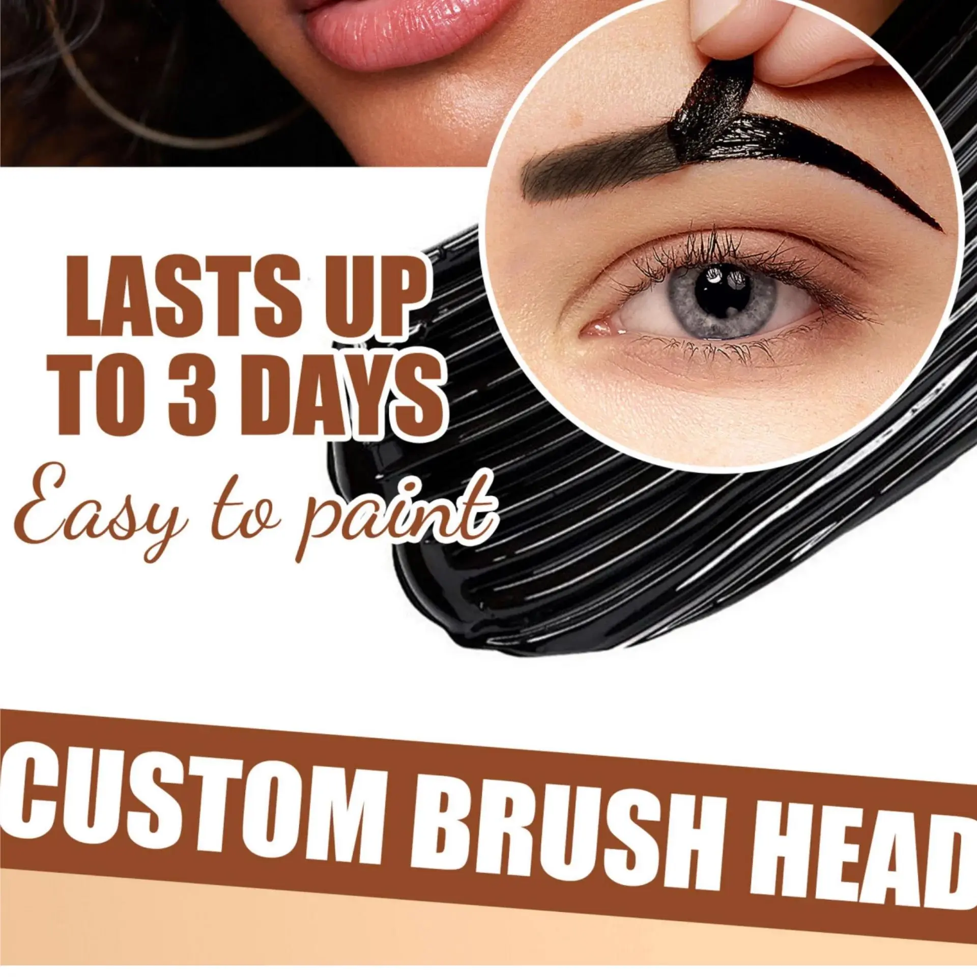 Peel Off Eyebrow Gel Cream Waterproof Long Lasting Brow Tattoo Enhancer Tint Quick Drying Eyebrow Dye Glue For Natural Look
