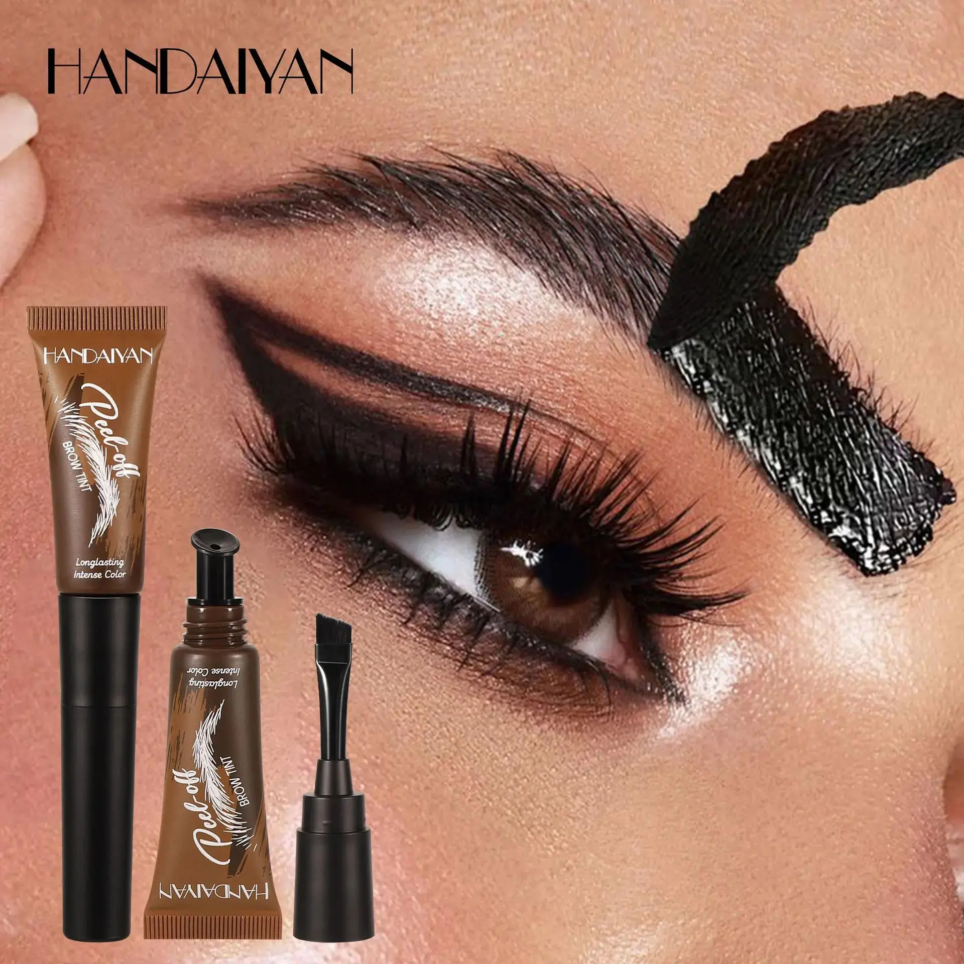 Peel Off Eyebrow Gel Cream Waterproof Long Lasting Brow Tattoo Enhancer Tint Quick Drying Eyebrow Dye Glue For Natural Look
