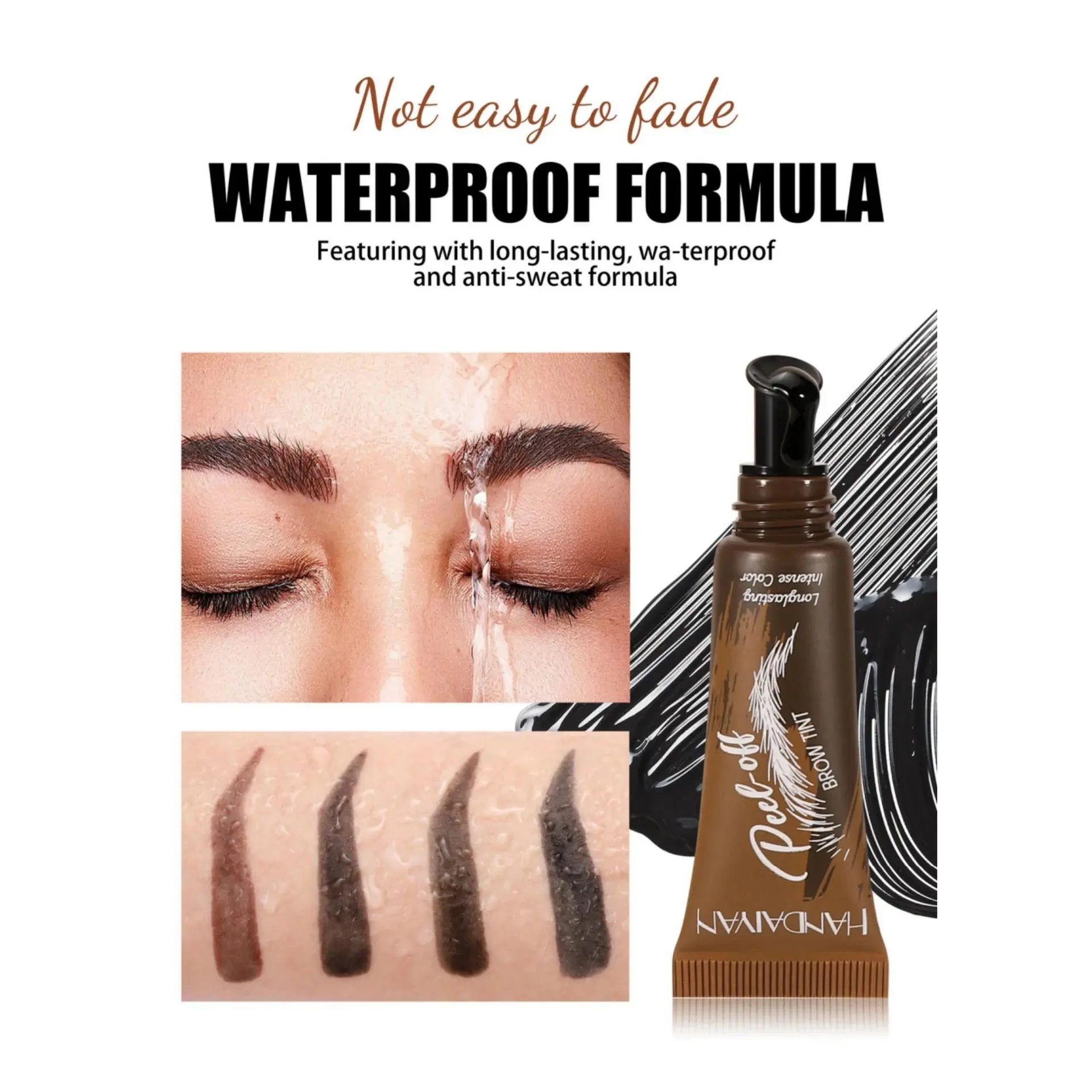 Peel Off Eyebrow Gel Cream Waterproof Long Lasting Brow Tattoo Enhancer Tint Quick Drying Eyebrow Dye Glue For Natural Look