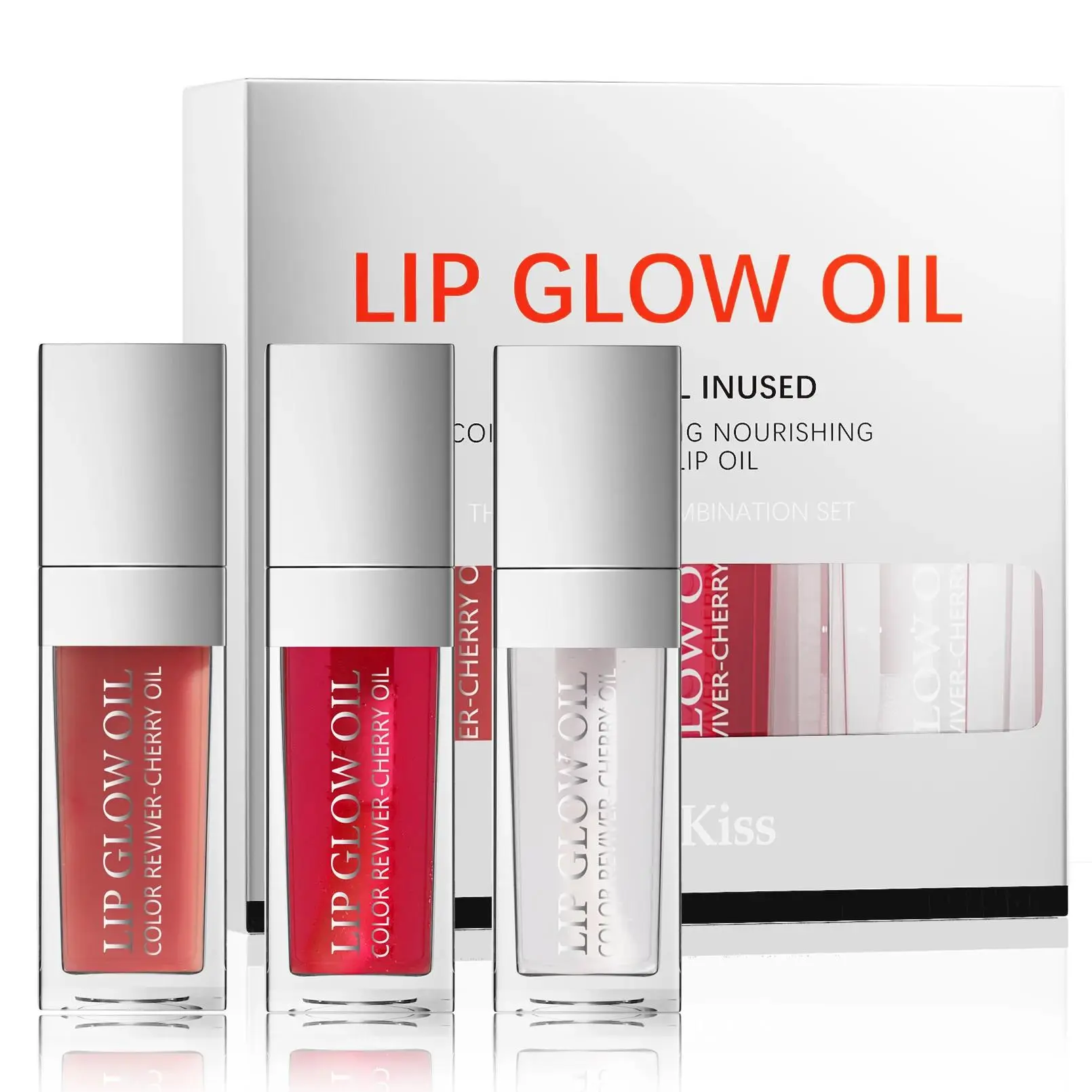 Natural Lip Oil Trio Moisturizing Treatment For Dry Cracked Lips Long Lasting Nourishment Glossy Finish