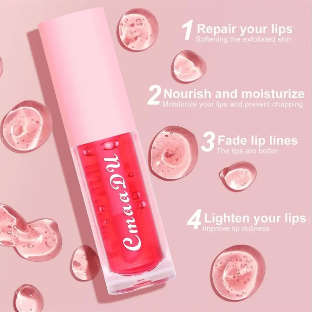 6pcs Fruit Flavor Lip Gloss Set Moisturizing Color Changing Lip Oil Nourishes Repair Lip Skin Glaze Makeup Kit﻿