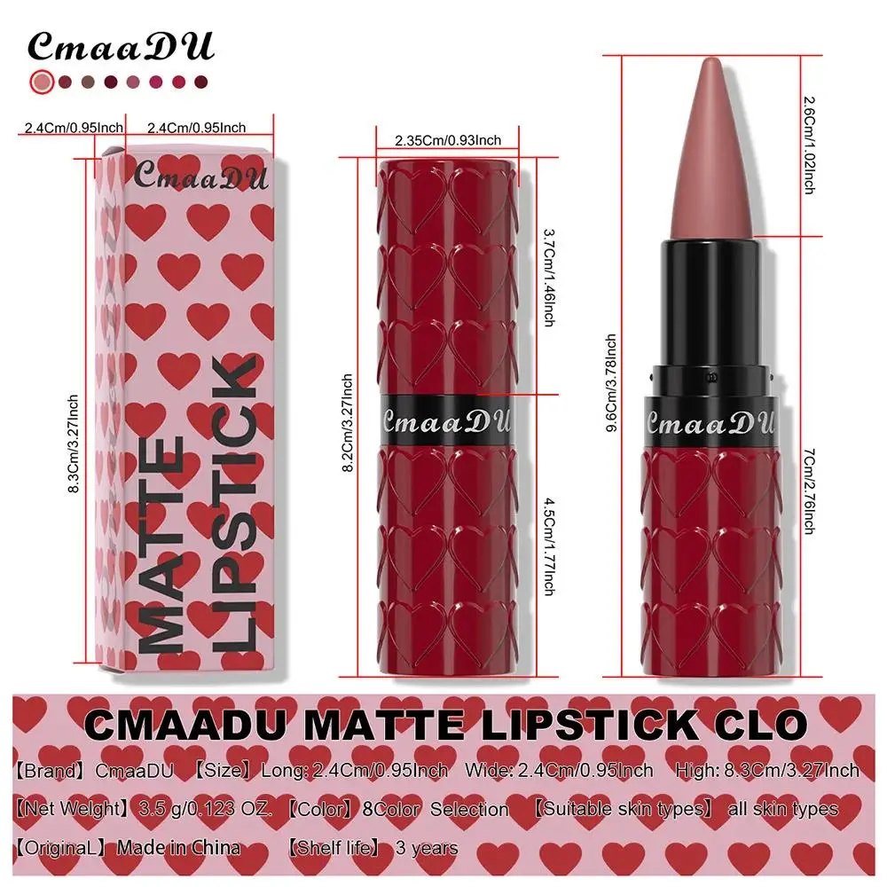 Velvet Matte Lipstick Pencil Waterproof Long Lasting Nude Red Brown Lip Gloss Non Sticky Lip Liner Makeup