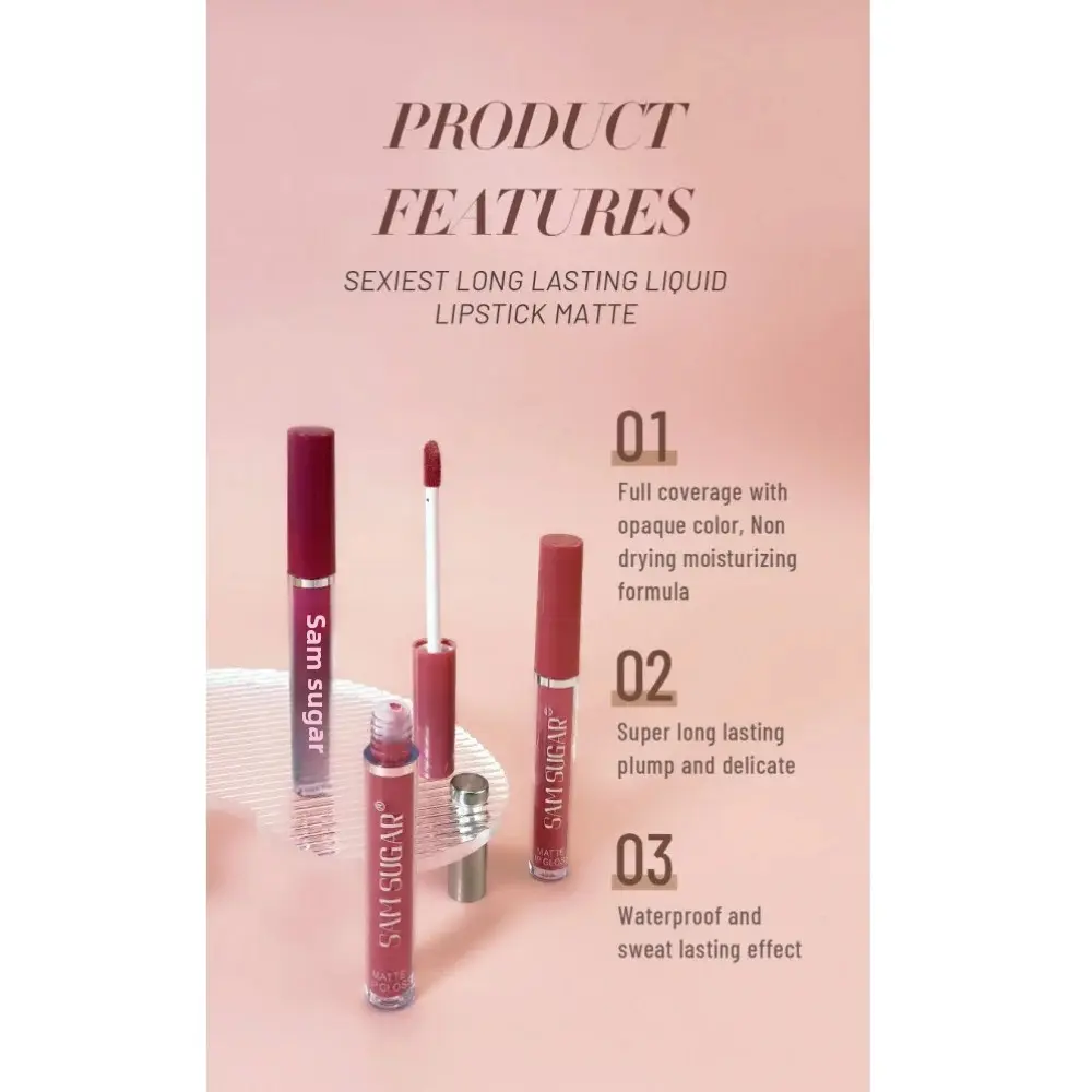 Velvet Matte Lipstick Set 6pcs Long Lasting Lip Gloss Waterproof Non Transfer Lip Tint Silky Smooth 24hrs Wear Gift Box