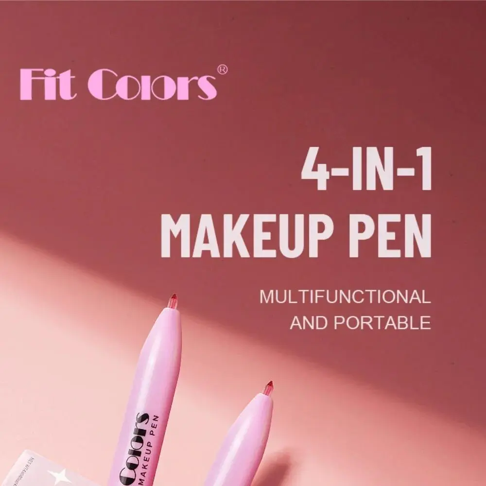 4 In 1 Multifunction Makeup Pen Eyeliner Lip Liner Eyebrow Pencil Highlighter Eyeshadow All In One Beauty Tool
