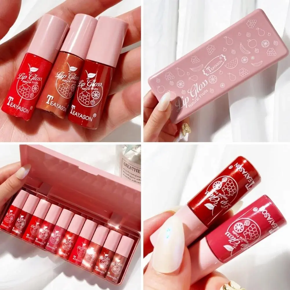 Long Lasting Velvet Matte Lip Gloss 10 Colors Set Waterproof Non Transfer Lipstick Makeup Cosmetic For Daily Beauty