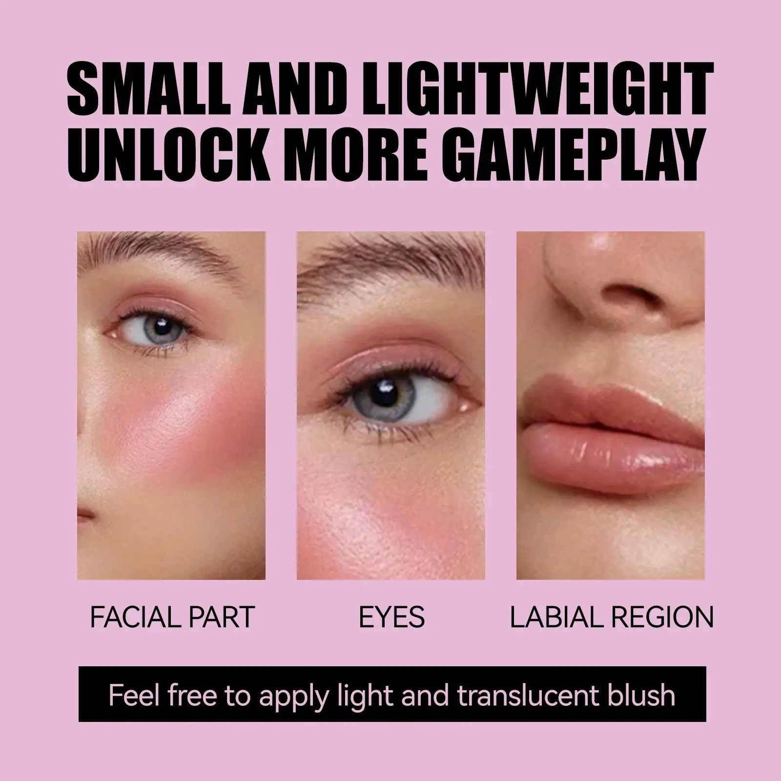 MLSMILE 2 In 1 Jelly Blush Stick Lip Cheek Tint Brightening Cream Makeup Long Lasting Natural Glow