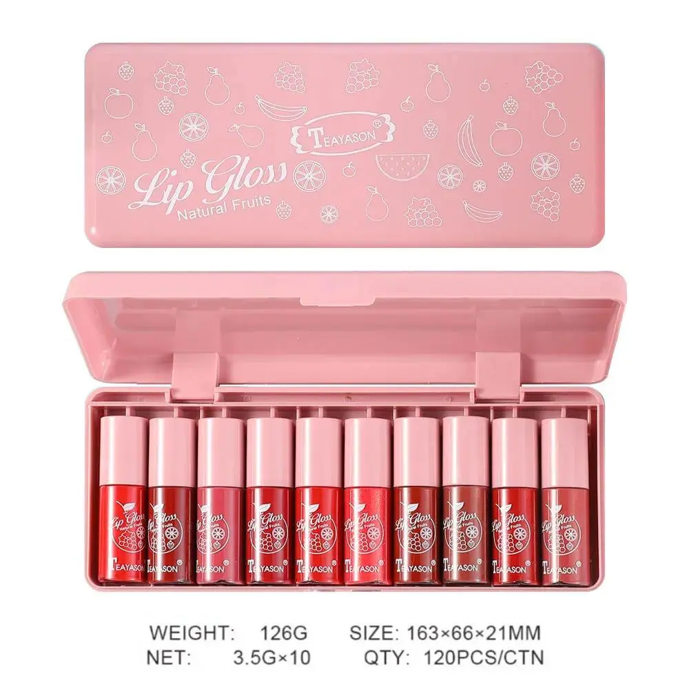 Long Lasting Velvet Matte Lip Gloss 10 Colors Set Waterproof Non Transfer Lipstick Makeup Cosmetic For Daily Beauty