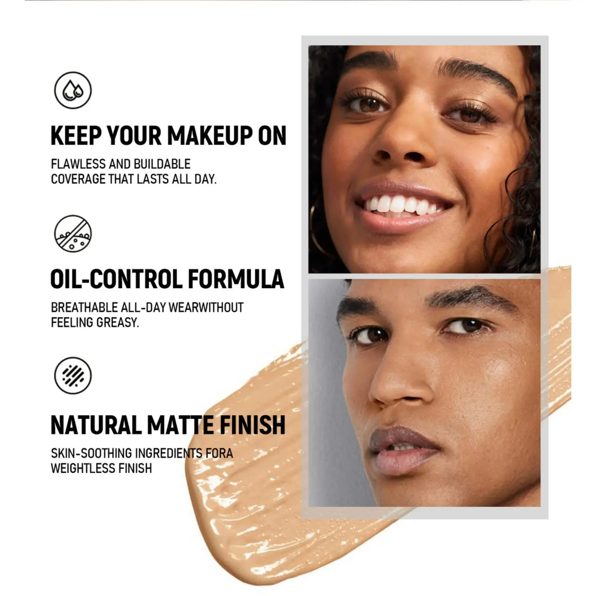 Matte Liquid Concealer For Men Women Long Lasting Oil Control Dark Circle Corrector Poreless Foundation Cream Moisturizing