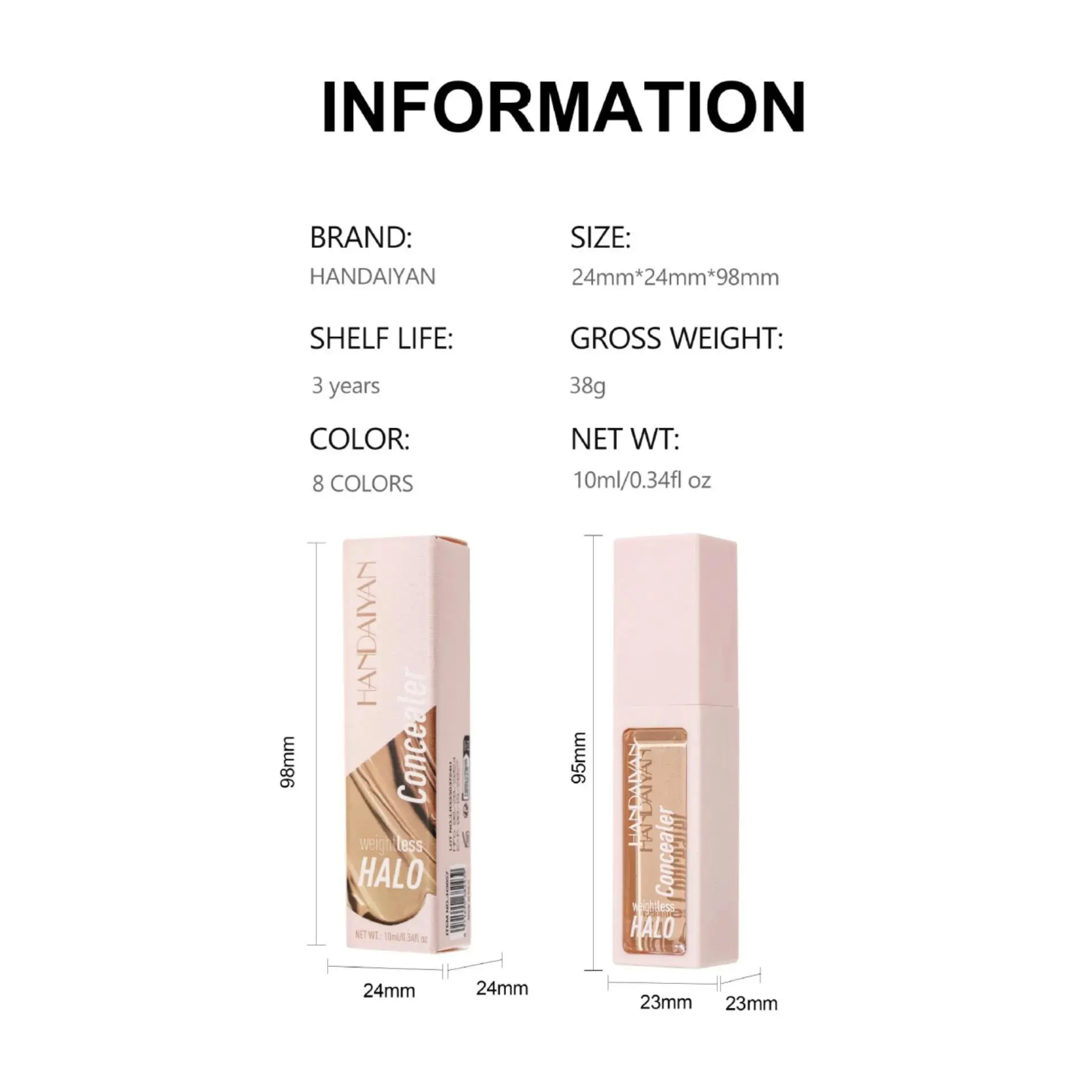 Matte Liquid Concealer For Men Women Long Lasting Oil Control Dark Circle Corrector Poreless Foundation Cream Moisturizing