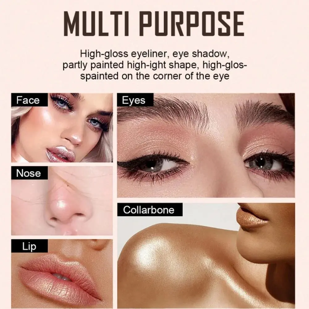 Pearlescent Shimmer Dual Headed Eye Shadow Stick High Gloss Contouring Brightening One Swipe Perfect Application
