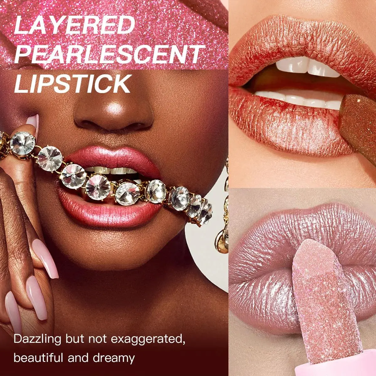 Pearlescent Matte Lipstick Long Lasting Transfer Proof Waterproof Non Stick Cup Formula Vegan Cruelty Free Moisturizing