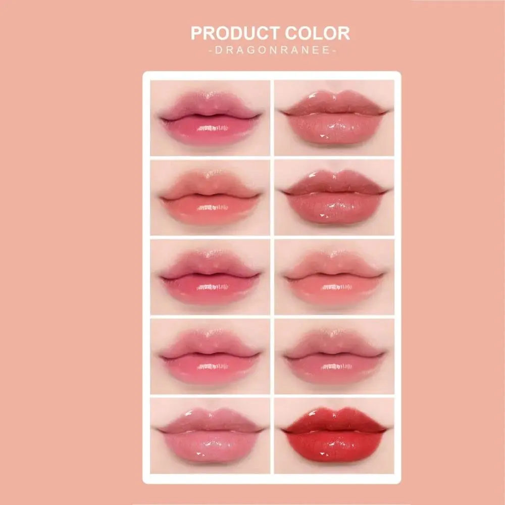 Dragon Ranee 10 Color Lip Gloss Set Waterproof Long Lasting Mirror Finish Lip Glaze Moisturizing Liquid Lipstick Non Sticky