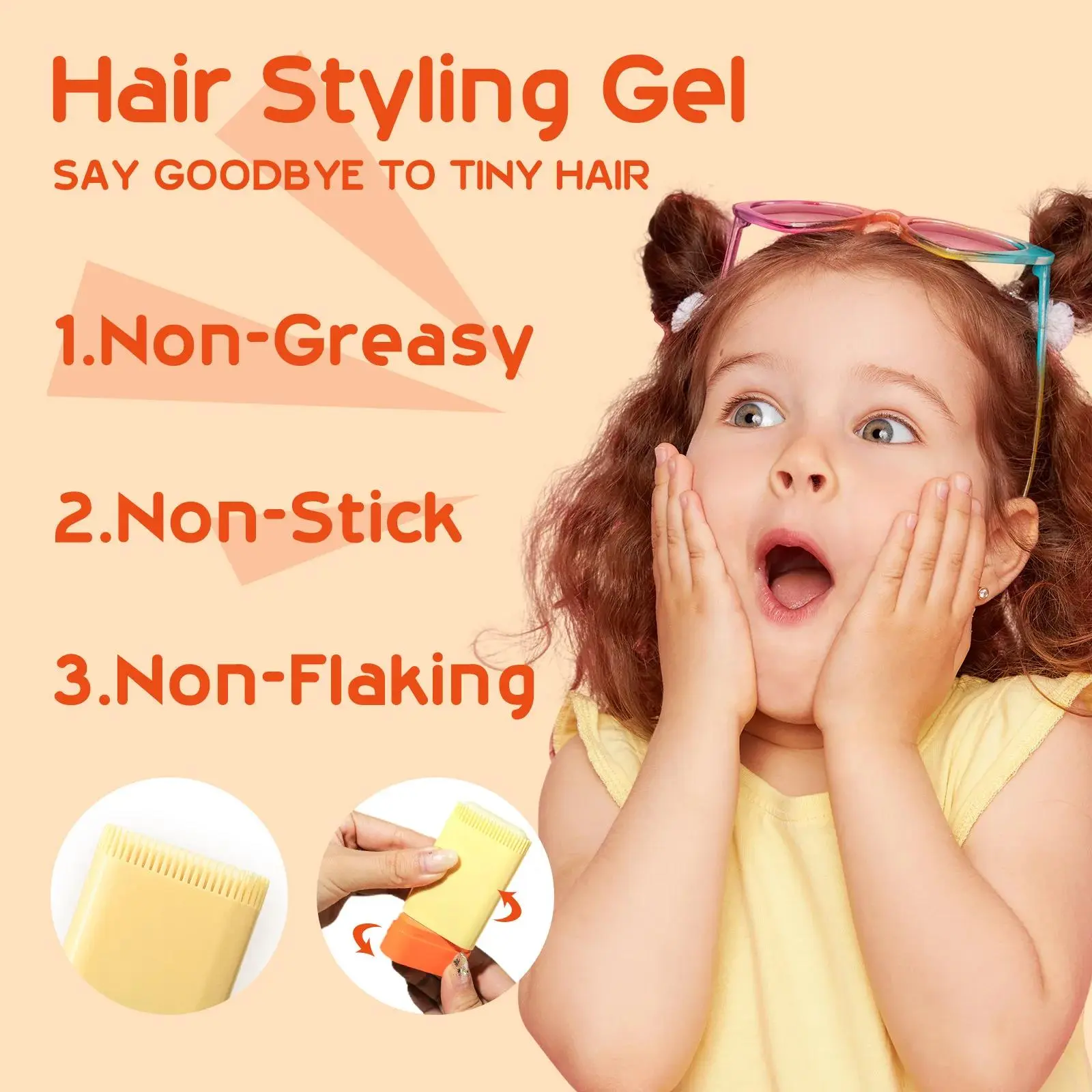 20g Hair Wax Stick with Comb Teeth Anti-Frizz Styling Cream for Men Women & Kids  Edge Curly Product