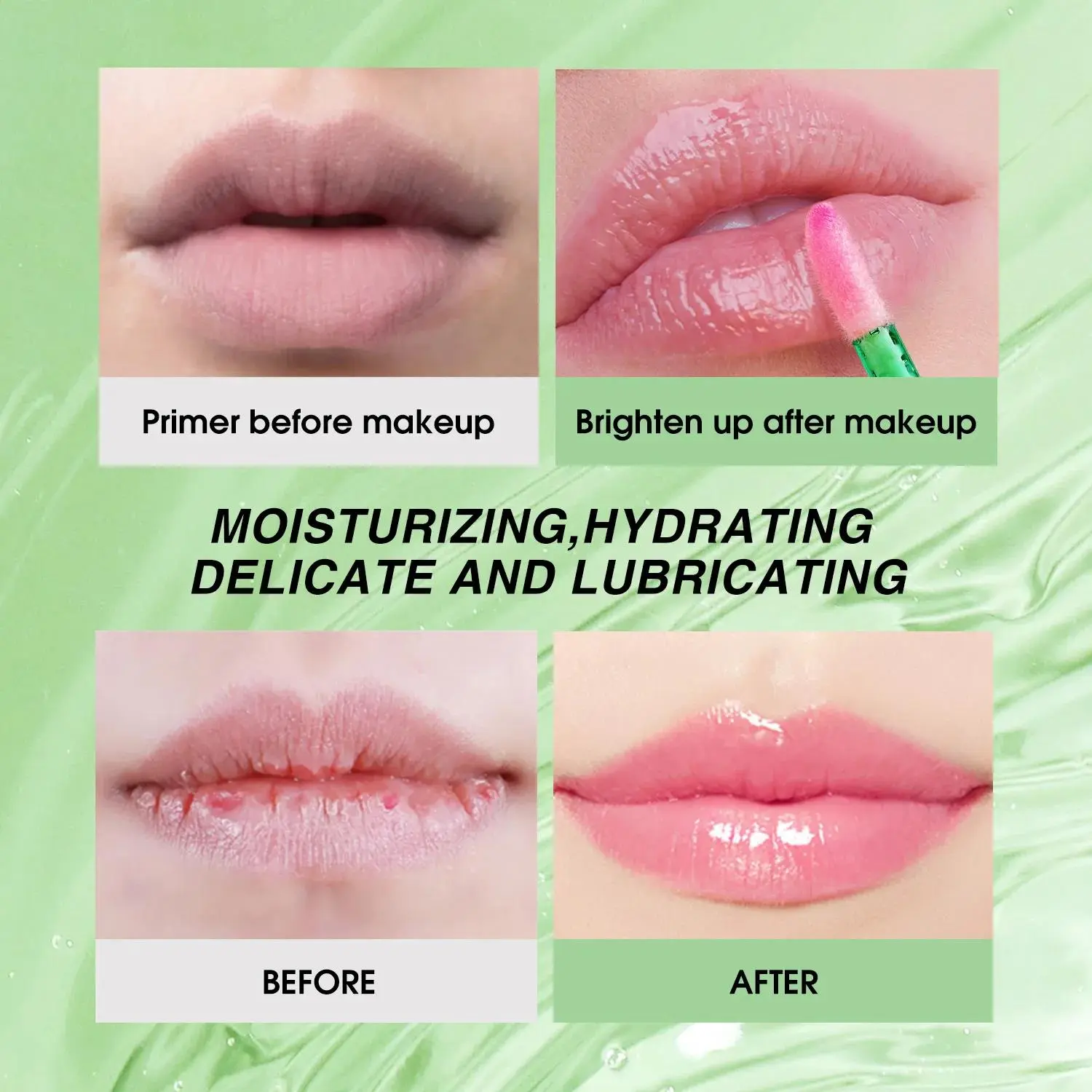 Aloe Vera Lip Gloss Strawberry Flavored Color Changing Moisturizing Lip Oil Long Lasting Shine Glaze for Lips Care