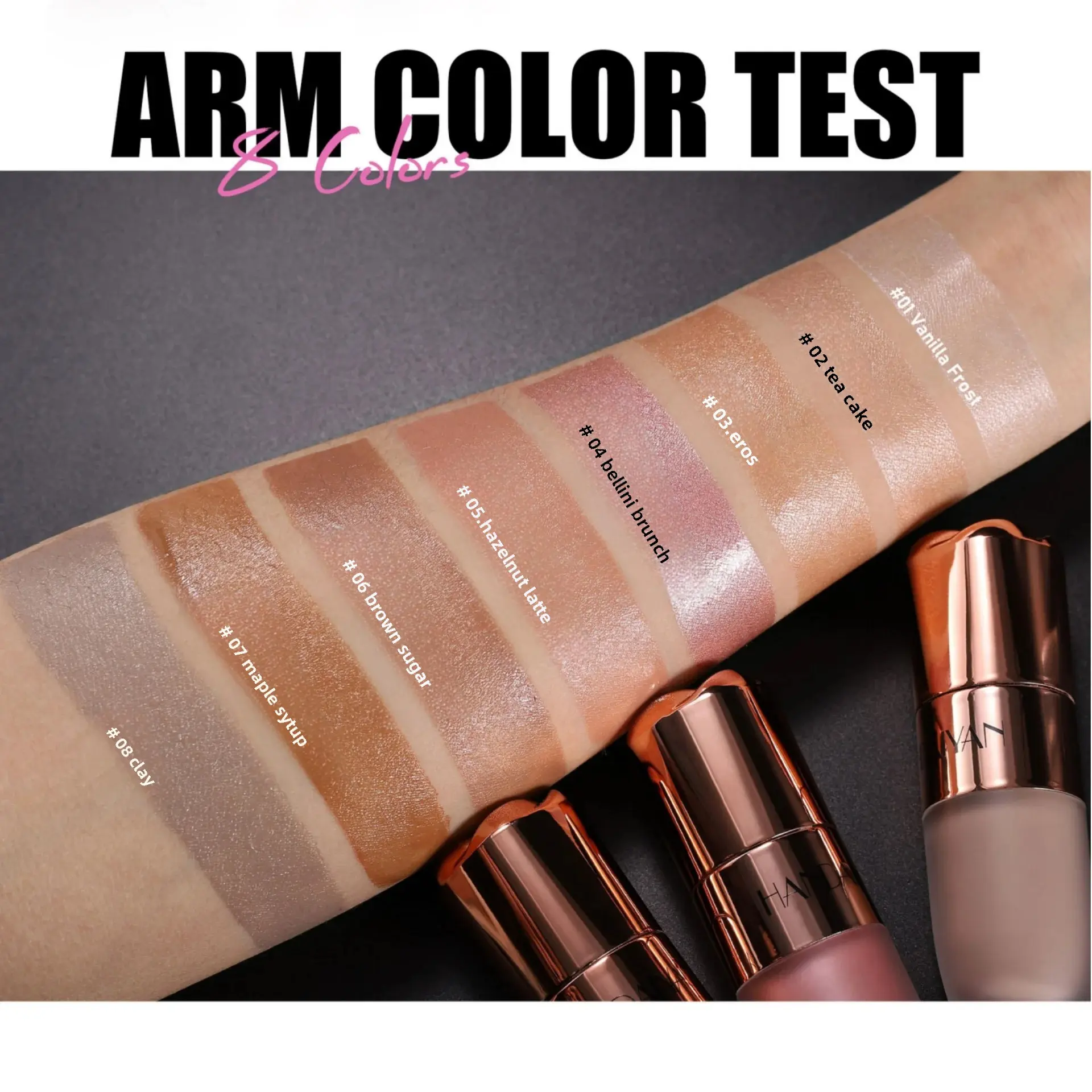 Liquid Highlighter Stick Rose Glow 3D Contour Effect Long Lasting Face Body Makeup Soft Sponge Tip Easy Apply