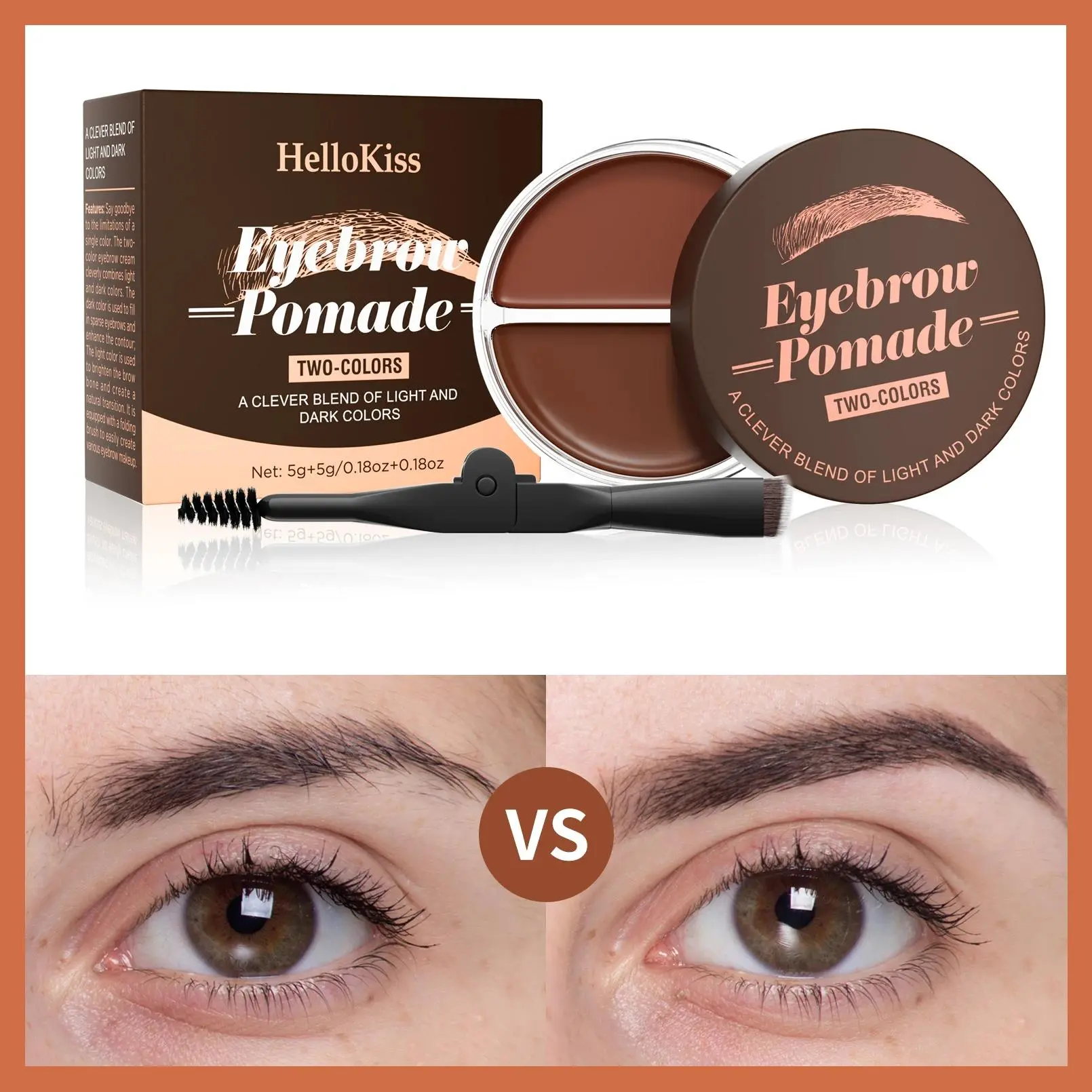 Long Lasting Waterproof Eyebrow Cream 2 In 1 Dual Color Natural Brow Wax Soap For Flawless Brows